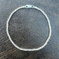 Real Solid 925 Sterling Silver Diamond Cut 3mm Sparkle Rope Bracelet 6-8.5" Long - MOISSANITE 925 Silver 14K Gold Iced Small Ladies Heart Shaped Love Pendant Charm