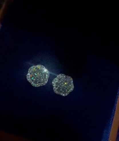 Real Moissanite Earrings – 925 Sterling Silver Iced Screwback Studs (7.5mm–12mm)