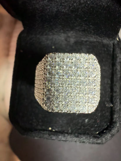 4.50CT Round Cut VVS1 Moissanite Men's Ring 925 silver