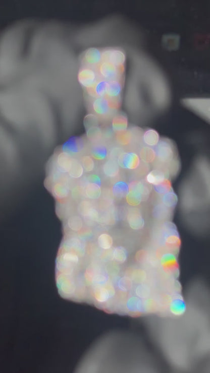 Mens Solid 925 Sterling Silver Jesus Pendant