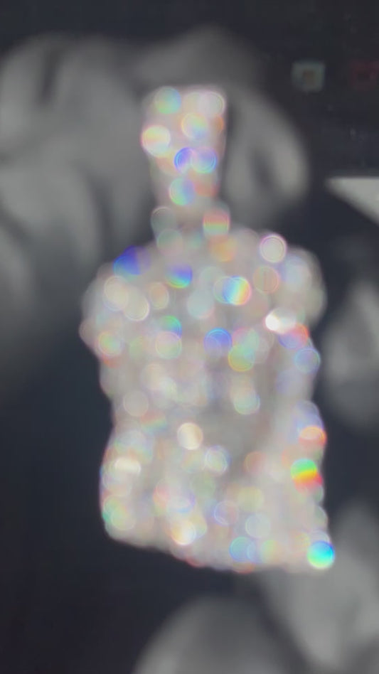 Mens Solid 925 Sterling Silver Jesus Pendant