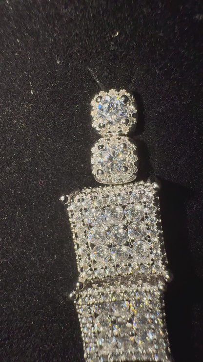 VVS Moissanite Square Stud Earrings – 1.00 CTW | 925 Sterling Silver